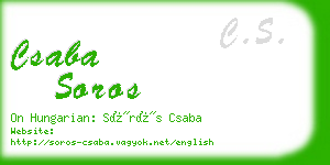 csaba soros business card